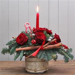 Candy Cane Christmas Table centrepiece 