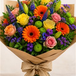 Colour Burst Hand-tied Bouquet