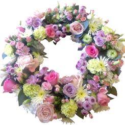 Pastel Funeral Wreath