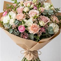 Peachy Spring Hand-tied Bouquet