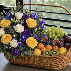 Royal Orchard Fruit &amp; Flower Hamper 