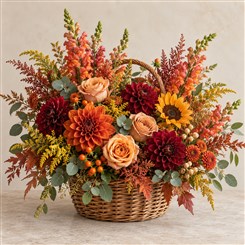 Autumn Flower Basket